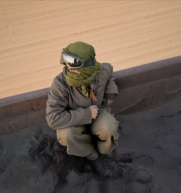 Silvia on a journey through the desert